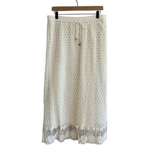 Cato Womens Lace Cottagecore Maxi Skirt Size 14/16W Boho Feminine Ethereal